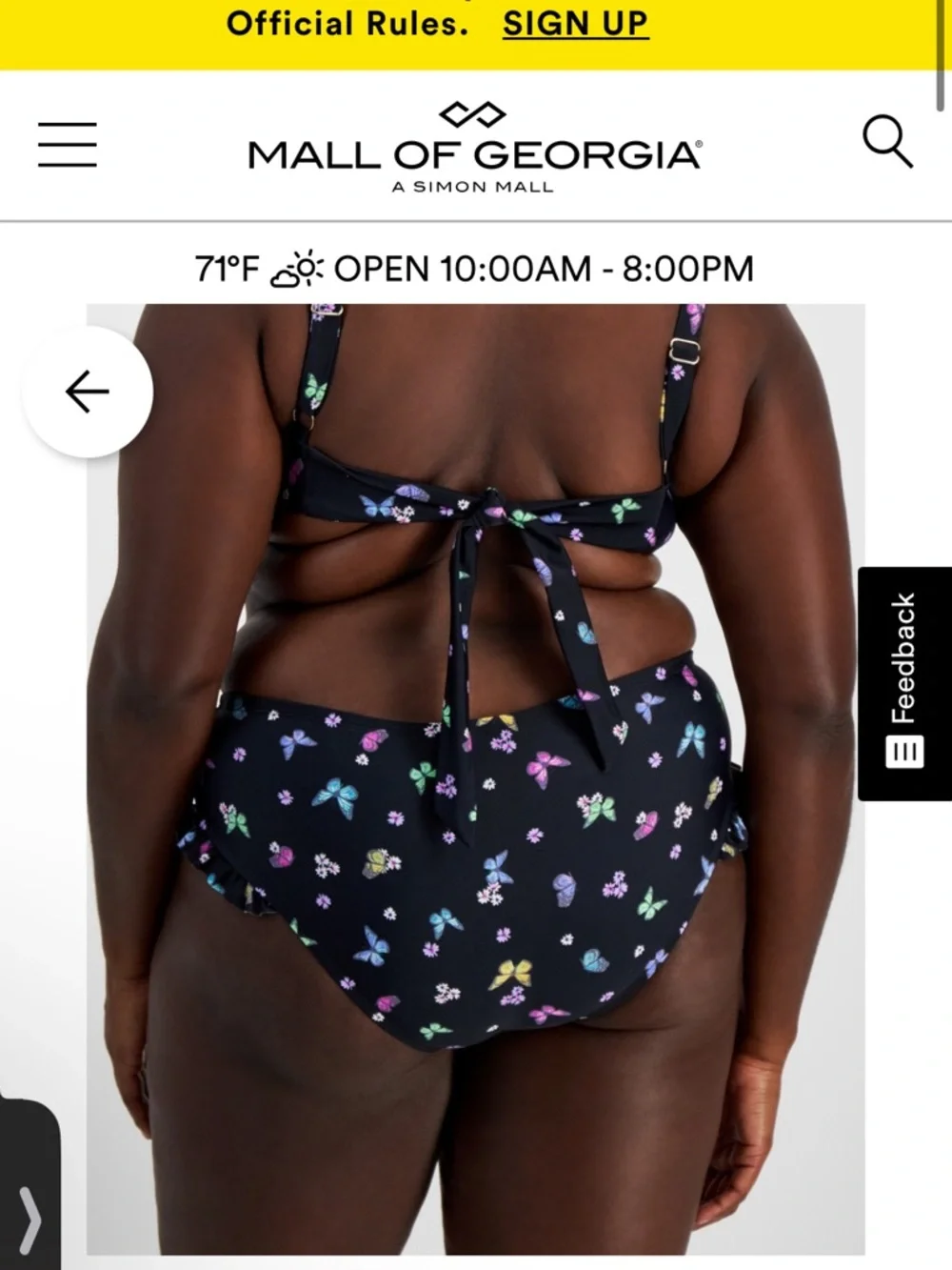 California Waves Plus Salt + Cove Plus Size Ruffled Butterfly-Print Swim 16/18